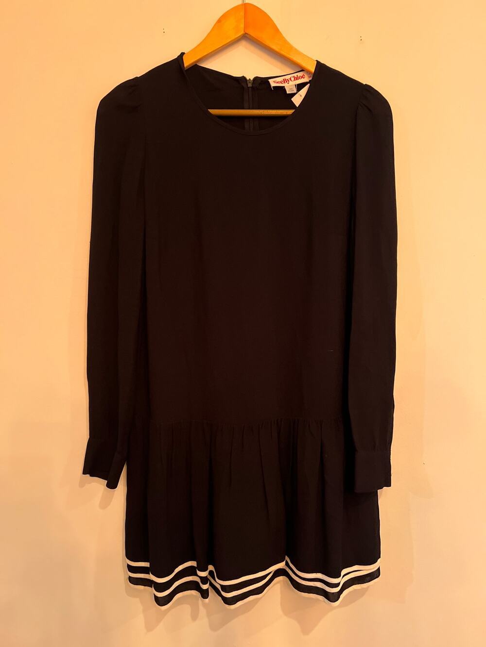 See By Chloé Layered Crepe Mini Dress